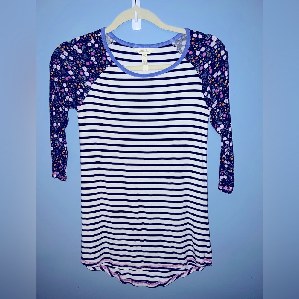 Matilda Jane baseball tee 3/4 sleeves